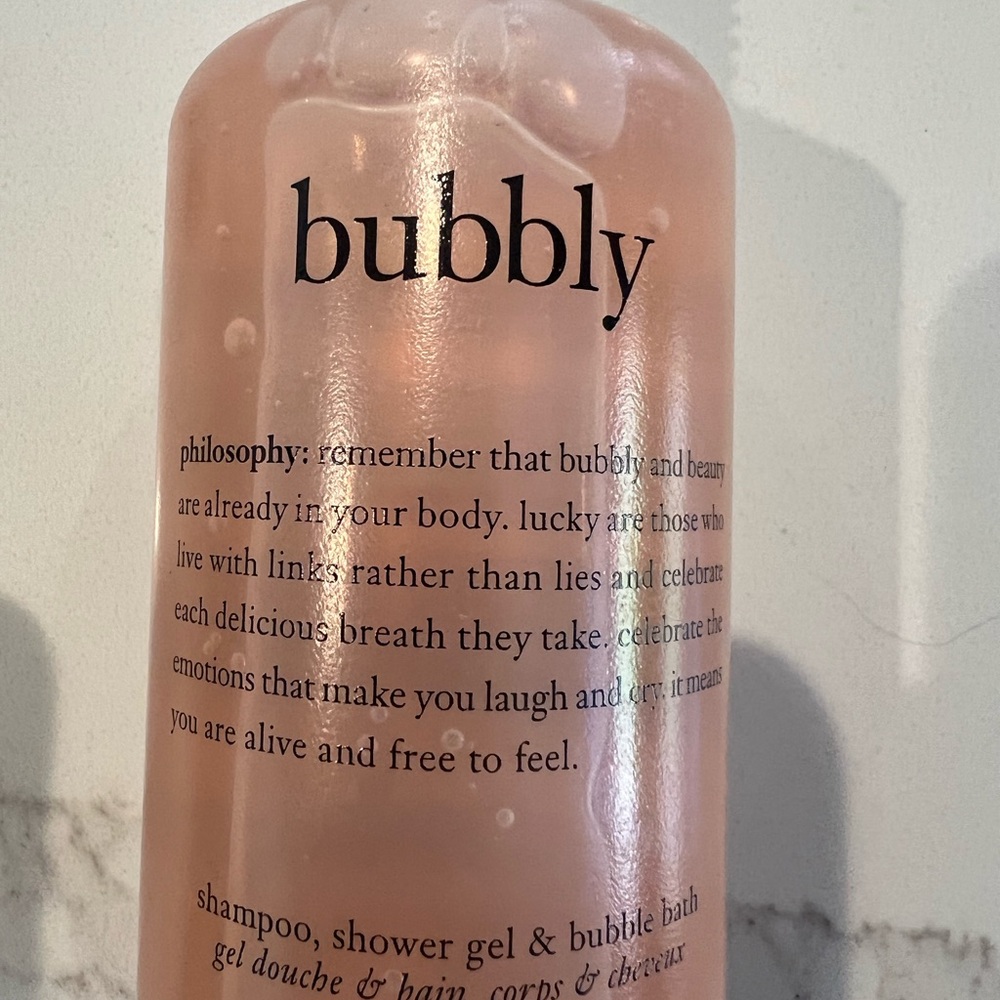 New! Philosophy shampoo, shower gel and bubble bath